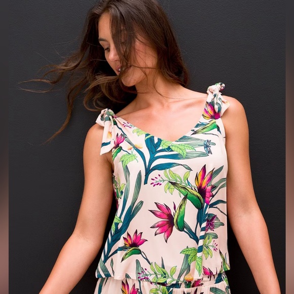 Soma Cool Nights Easy Tank Jungle Tropical Peach NWT (Size L) - Picture 1 of 6